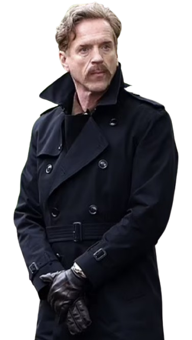 The Runner Damian Lewis Black Trench Coat - Image 2